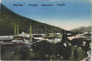 1918 Rózsahegy, Ruzomberok; fonógyár / Textilka / textile factory, spinning mill (vágott / cut)