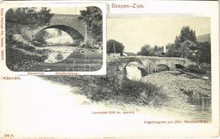 Késmárk, Kezmarok (Szepes, Zips); Háromhíd, leromlott 500 éves vámhíd. Feitzinger Ede 1902/12. 536 Kr. / bridge, ruined 500 years old customs bridge (vágott / cut)