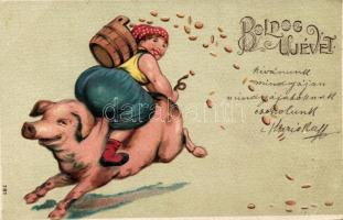 New Year Embossed Litho