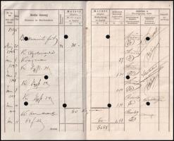 1895 Bajai Takarékpénztár betéti könyve a bajai plébánia alapítványa részére, Posner és Fia Bp., 8 p...