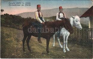 Turska djeka na konju / Türkenkinder zu Pferde / Bosnian Turkish folklore
