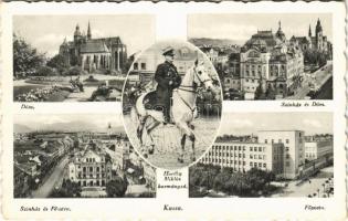 Kassa, Kosice; Horthy Miklós kormányzó, színház és dóm, Fő utca, Főposta / theatre, cathedral, street, post office