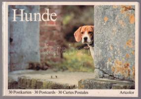 Hunde - modern képeslapfüzet 30 kutyás képeslappal / modern postcard booklet with 30 dog postcards