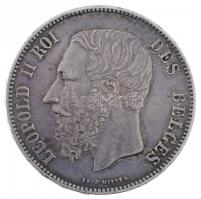 Belgium 1867. 5Fr Ag "II. Lipót" (24,97g) T:1-,2 ph. / Belgium 1867. 5 Francs Ag "Leo...