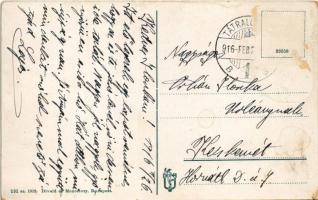 1916 Tátralomnic, Tatranská Lomnica ( Magas Tátra, Vysoké Tatry); Rodli csapat az induláshoz felmene...