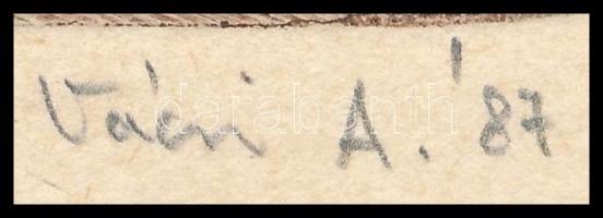 Váczi András (1967- ): Önarckép, rézkarc, papír, jelzett, 14,5×10,5 cm