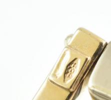 14K arany (Au) karkötő ametiszttel. Jelzett 15,57 g, 17,5 cm