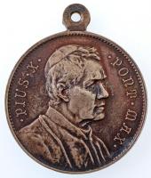 Vatikán ~1905. "X. Pius / Bene merenti" jelzetlen Ag(?) kitüntetés mellszalag nélkül (14,8...