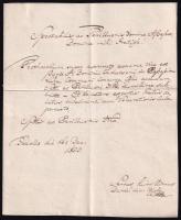 1823 Latin nyelvű levél