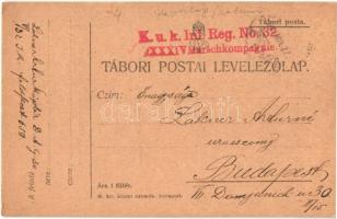 1917 Körömdal. Kézzel rajzolt Tábori Postai Levelezőlap / WWI Austro-Hungarian K.u.K. military field...