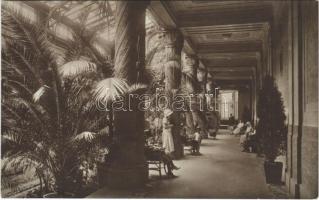 1927 Budapest XI. A Szent Gellért fürdő és szálloda pálmacsarnoka, belső. Photo Erdélyi