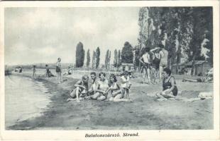 Balatonszárszó, strand, fürdőzők (EK)