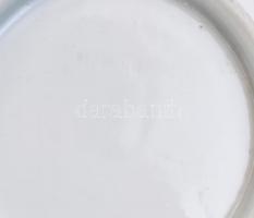 Herendi Poisson mintás porcelán csésze, kézzel festett, jelzett (mélynyomás), kis kopásnyomokkal, d:...