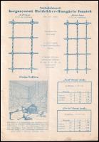 1939 Haidekker Sándor Rt. Budapest Sodronymű kerítés és egyéb ipari, használati cikkek rajzos árjegy...