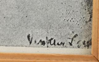 cca 1970 Vinkler László (1912-1980): Odysseus és Pénelopé valamint Orestes és Elektra c. képéről kés...