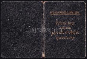 1942-1948 Latzin Norbert ezredes fényképes vasúti igazolványa, érdekessége, hogy 1948-banis használt...