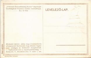 Nemzeti Áldozatkészség Szobor segélylap / WWI Austro-Hungarian K.u.K. military charity fund, golden ...