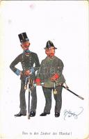 Das ist der Zauber der Montur / WWI Austro-Hungarian K.u.K. military art postcard, officers humour. B.K.W.I. 583-5. s: Schönpflug (kopott sarkak / worn corners)