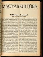 1937. Magyar Kultura. Társadalmi és Tudományos Szemle. 1937. II. félév. Szerk.: Bangha Béla, Nyiszto...