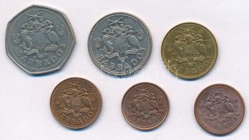 Barbados 1973-1989. 1c (3xklf) + 1978. 25c + 1979. 5c + 1989. 1D T:1-,2 
Barbados 1973-1989. 1 Cent...
