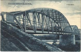 1932 Tiszaújlak, Vulok, Vilok, Vylok; Tisza híd. Bleier Mór kiadása / Tisa bridge