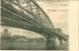 Esztergom, Vártemplom a Duna híddal (Mária Valéria híd), Bazilika. Wallfisch S. kiadása