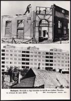 1968 A régi óbudai házak bontása az új panelházak felépítése érdekében, 2 db sokszorosított MTI fotó...