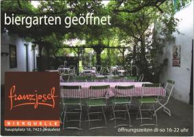 ~2000 Pinkafő, Pinkafeld; Franz Josef Bierquelle, Biergarten / sörkert reklám / beer garden advertisement (non PC)