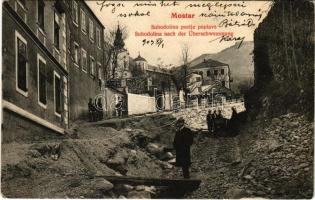1909 Mostar, Suhodolina poslje poplave / Suhodolina nach der Überschwemmung / street after the flood (EK)