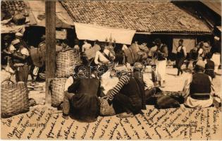 1904 Sarajevo, Wochenmarkt. Albert Thier / week market, vendors
