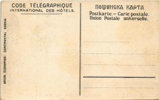 Sofia, Sophia, Sofiya; Grand Hotel Continental, Theatre National, street, tram. Luka Moskovich Art N...