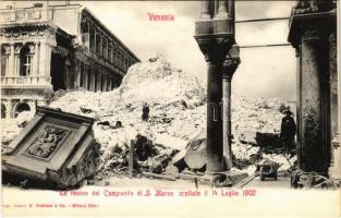 Venezia, Venice; Le rouine del Campanile di S. Marco crollato il 14 Luglio 1902 / collapsed bell tower