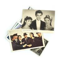 Vegyes színészekkel kapcsolatos tétel, benne füzetek, képeslapok, fotók, kb. 114 db