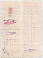 1933-1942. 4db klf kitöltetlen váltó bélyegzésekkel, okmánybélyegekkel T:III