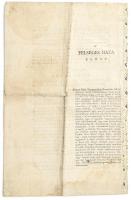 1807 A Fejér vármegyében, Baracskán lakó agilisok (köznemesek) folyamodványa a császárhoz adómentesség tárgyában, 8 p hajtva