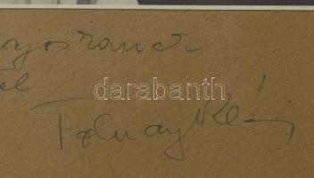 Tolnay Klári (1914-1998) színésznő aláírása és dedikációja egy őt és Benkő Gyula színészt ábrázoló f...