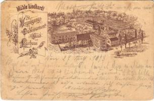 1893 (Vorläufer!!!) Leipzig, Mühle Lindhardt Vergnügungs Etablissement Gast- und Logirhaus / holiday resort, guesthouse, inn (b)