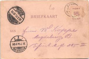 1894 (Vorläufer!!!) Zandvoort, Groote Badhuis / hotel, spa, bath, beach, Dutch folklore. Art Nouveau...