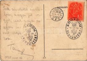 1938 Szebb Jövőt adjon Isten! Trianon. Fametszet / Hungarian irredenta woodcut s: H.K. + "1938 ...