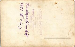 1941 Budapest I. Farner István lakatos műhelye lakatosokkal, segédekkel és postással (Batthyány utca...