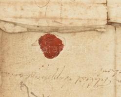 1746 Szolnok megye Magyarbaksa bírósági eljárásban kelt levél telekügyben, aláírásokkal viaszpecséte...