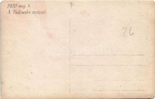 1920 A Fialowski-század. Darutollas leventék / Hungarian military, soldiers with crane feathers. pho...