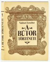 Vadászi Erzsébet: A bútor története. Bp., 1987, Műszaki Könyvkiadó. 243 p. Gazdag képanyaggal illusztrálva. Kiadói egészvászon-kötés, kiadói papír védőborítóban, jó állapotban.