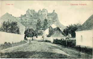 Fülek, Filakovo; várrom vár, utca. Krämer Jeremiás kiadása / hrad / street, castle