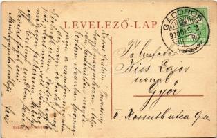 1910 Gádoros, községháza, lovashintó, urak. Békés Jenő felvétele