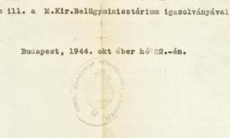 1944 Svéd Kir. Követség és M. Kir. Külügyminisztérium közötti megállapodás, a minisztérium részéről ...