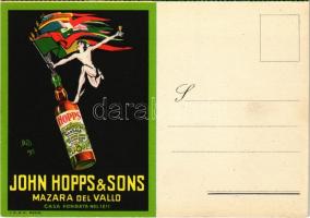 John Hopps & Sons, Mazara del Vallo, Casa Fondata nel 1811. I.G.A.P. Roma / Italian Marsala wine advertisement s: Bazzi