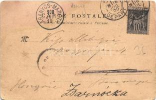 1900 Üdvözlet Párisból. Rákóczi induló. Magyar pavilon a párizsi Világkiállításon / Paris, Expositio...