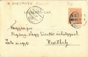 1899 Boldog Újévet! / Art Nouveau lady with champagne and New Year greetings. litho s: Raphael Kirch...