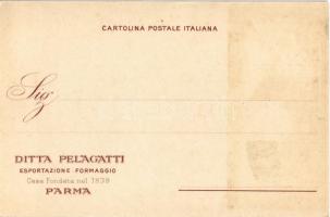 Formaggio Parmigiano Reggiano Ditta Pelagatti, Parma, Casa Fondatanel 1839 / Olasz sajt reklám / Ita...